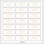 Wedding Guest Pre-addressed Labels Boho Gold J102<br><div class="desc">Our boho gold address pre-addressed labels are perfect for easy mailing of all your cards and invitations. This item is part of our Jasmine wedding collection J102,  please visit our store to shop coordinating items. Each label is approximately 2” x 4”.</div>