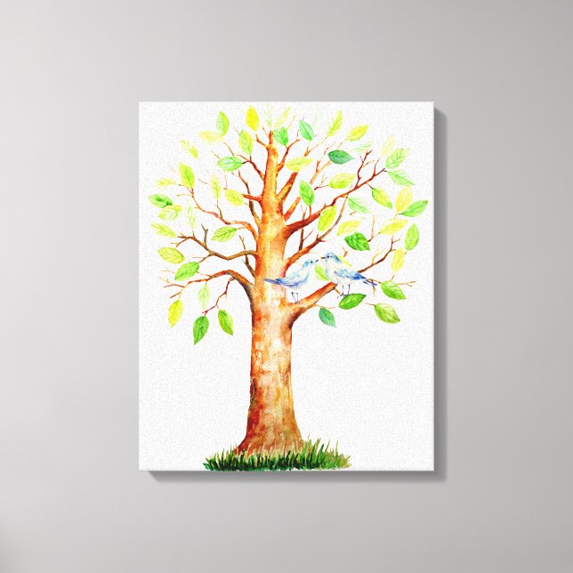 Wedding Guest Signing Tree Canvas Print (Front)