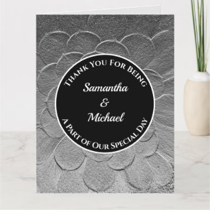 Wedding Guest Thank You Elegant Silver Thanks Card