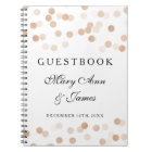 Wedding Guestbook Faux Copper Foil Glitter Lights
