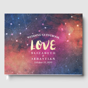 Wedding Guestbook Galaxy Star Nebula Constellation