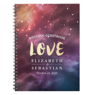 Wedding Guestbook Galaxy Star Nebula Constellation Notebook