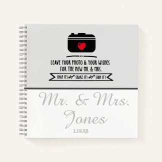 Wedding guestbook instant picture and wishes notebook
