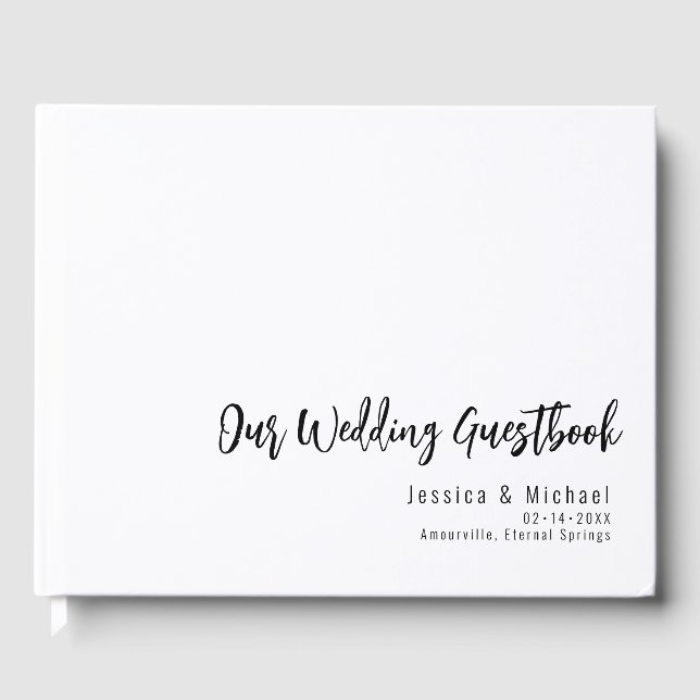 Wedding guestbook Minimalist Elegant (Front)