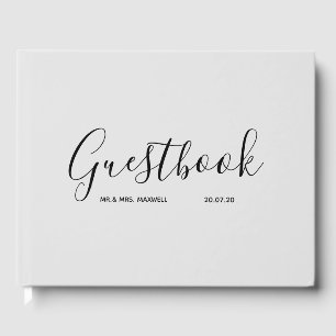 Wedding Guestbook   Modern Classic Simple Chic