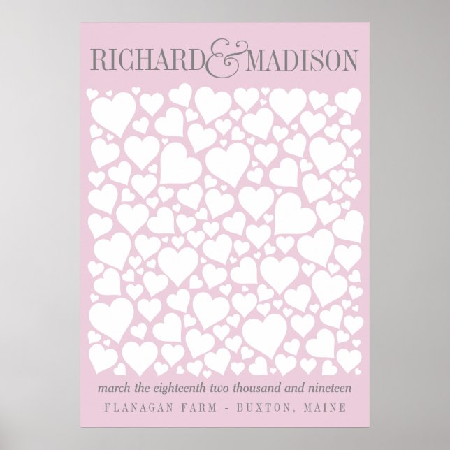 Wedding Guestbook Poster - CHOOSE YOUR COLOR 20x28 (Front)
