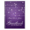 Wedding Guestbook Sparkling Lines Purple