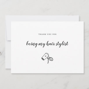 Wedding Hair Stylist Make-up Thank You Card