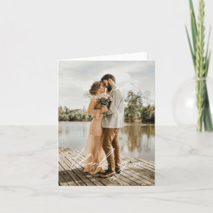 Wedding Handwritten Thank You Photo Elegant