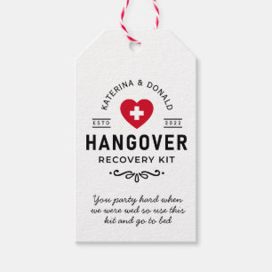 Wedding Hangover Recovery Kit  Gift Tags