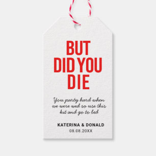 Wedding Hangover Recovery Kit Gift Tags