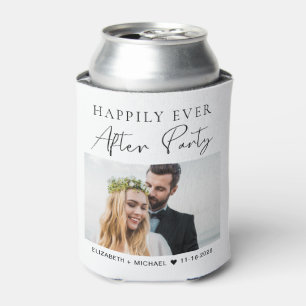 Wedding Happily Ever After Party Photo Can Cooler