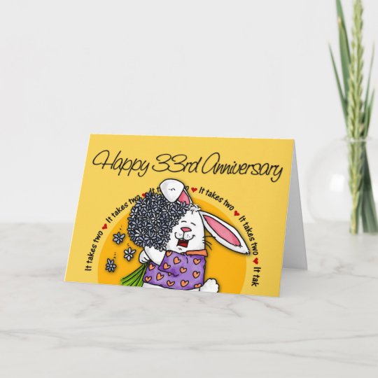 Wedding - Happy 33rd Anniversary Card | Zazzle.ca