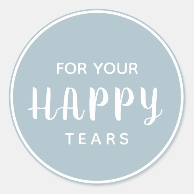 Wedding Happy Tiers | Tissue Box Classic Round Sticker (Front)