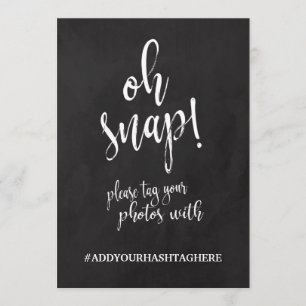 Wedding Hashtag Affordable Chaklboard Sign Invitation