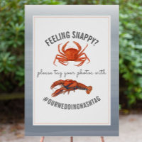 Wedding Hashtag Feeling Snappy Watercolor Sign