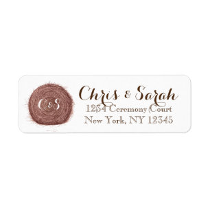 Wedding Hay Bales Return Address Label