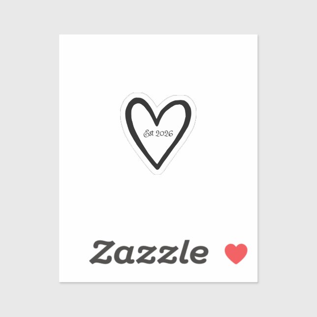 Wedding Heart Outlined Bride Groom  (Sheet)