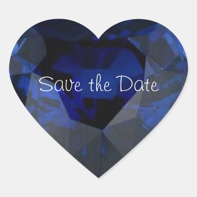 Wedding Heart Sapphire Sticker (Front)