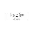 wedding heart with arrow bride and groom