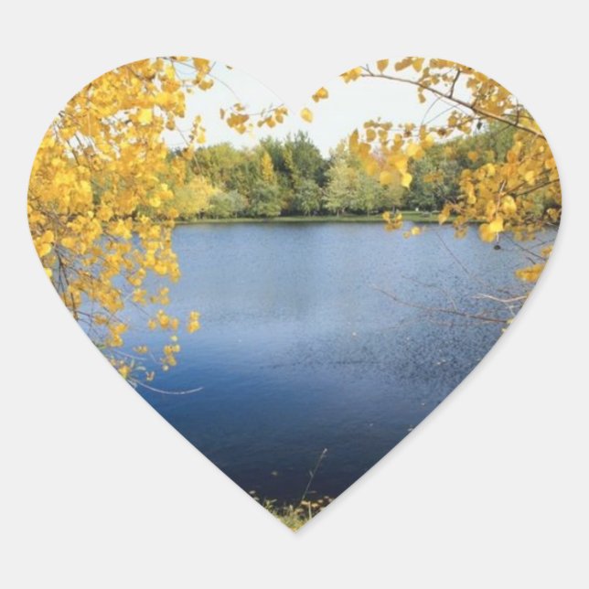 Wedding Hearts Autumn Wedding Invitations Envelope Heart Sticker (Front)