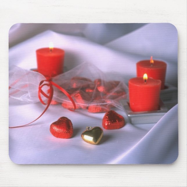 Wedding Hearts Background Mouse Pad (Front)