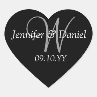 Wedding Hearts Custom Monogram Names Wine Labels
