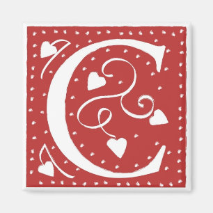 Wedding Hearts Letter Magnet