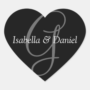Wedding Hearts Monogram Seal Wedding Monogram