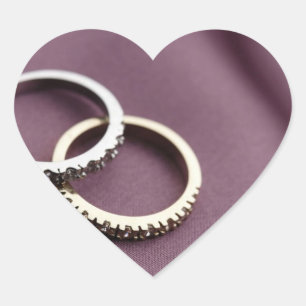 Wedding Hearts Wedding Rings Silver Wedding Hearts Heart Sticker