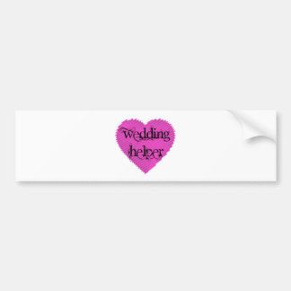 Wedding Helper Bumper Sticker
