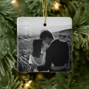 Wedding Her Vows Photo Keepsake Ceramic Ornament
