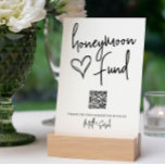 Wedding Honeymoom Fund With QR Code Sign<br><div class="desc">Customize this honeymoonfund sign with your QR that links to your Vemno or Cash App. Perfect for wedding and other events.</div>