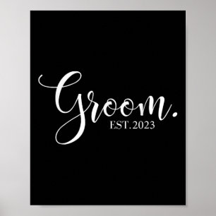Wedding Honeymoon Bachelor Fiancé Hubby Groom Est  Poster