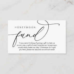 Wedding Honeymoon Fund, Gifts in Cash Wishing Well Enclosure Card