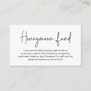 Wedding Honeymoon Fund, Gifts in Cash Wishing Well Enclosure Card