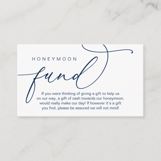 Wedding Honeymoon Fund, Gifts in Cash Wishing Well Enclosure Card (Front)
