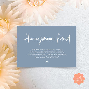 Wedding Honeymoon Fund Wish Cash Enclosure Card