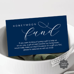 Wedding Honeymoon Fund, Wish, Modern minimal Enclosure Card