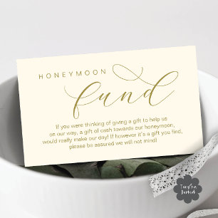 Wedding Honeymoon Fund, Wish, Modern minimal Enclosure Card