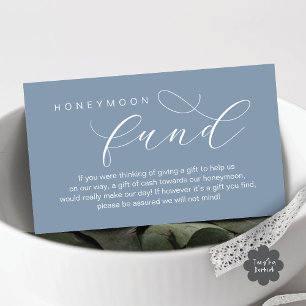 Wedding Honeymoon Fund, Wish, Modern minimal Enclosure Card