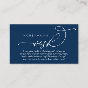 Wedding Honeymoon Wish, Gifts in Cash Wishing Well Enclosure Card