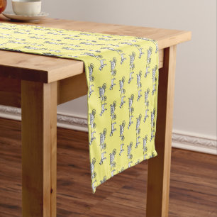 Wedding horse & carriage cartoon illustration short table runner