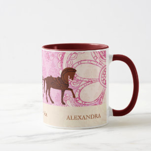Wedding Horse & Carriage - Custom Text Mug
