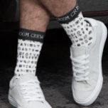Wedding Icons Groom Crew Custom Socks<br><div class="desc">This design may be personalized by choosing the Edit Design option. You may also transfer onto other items. Contact me at colorflowcreations@gmail.com or use the chat option at the top of the page if you wish to have this design on another product or need assistance with this design. See more...</div>