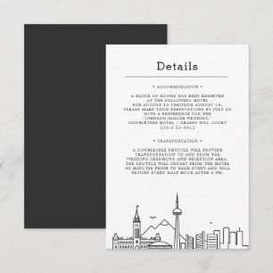 Wedding in Canada Guest Details Invitation
