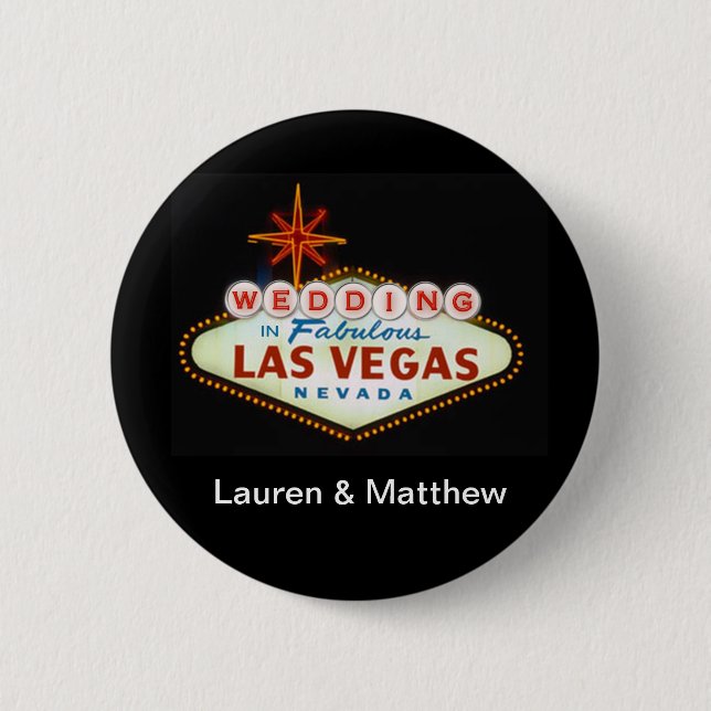 Wedding in Fabulous Las Vegas 2 Inch Round Button (Front)