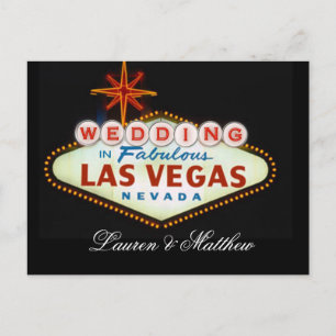Wedding in Fabulous Las Vegas Postcard
