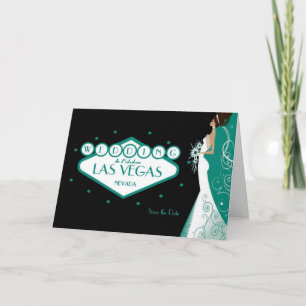 Wedding in Fabulous Las Vegas "Save the Date"Card Announcement