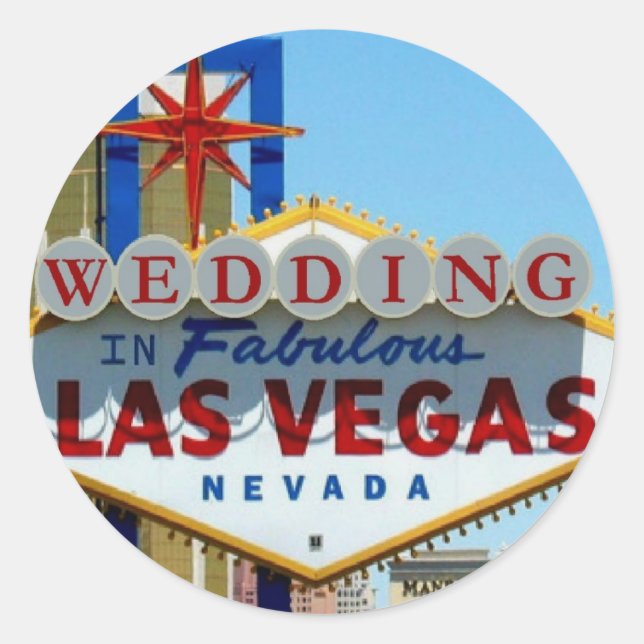 WEDDING IN FABULOUS LAS VEGAS Sticker (Front)